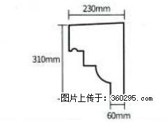 产品分解图型 - 檐口线，型号：SX311-YK-3，规格：230x310mm(3) - 广安三象EPS建材 ga.sx311.cc