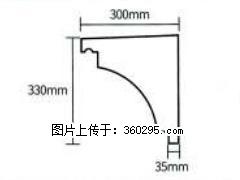 产品分解图型 - 檐口线，型号：SX311-YK-2，规格：300x330mm(2) - 广安三象EPS建材 ga.sx311.cc
